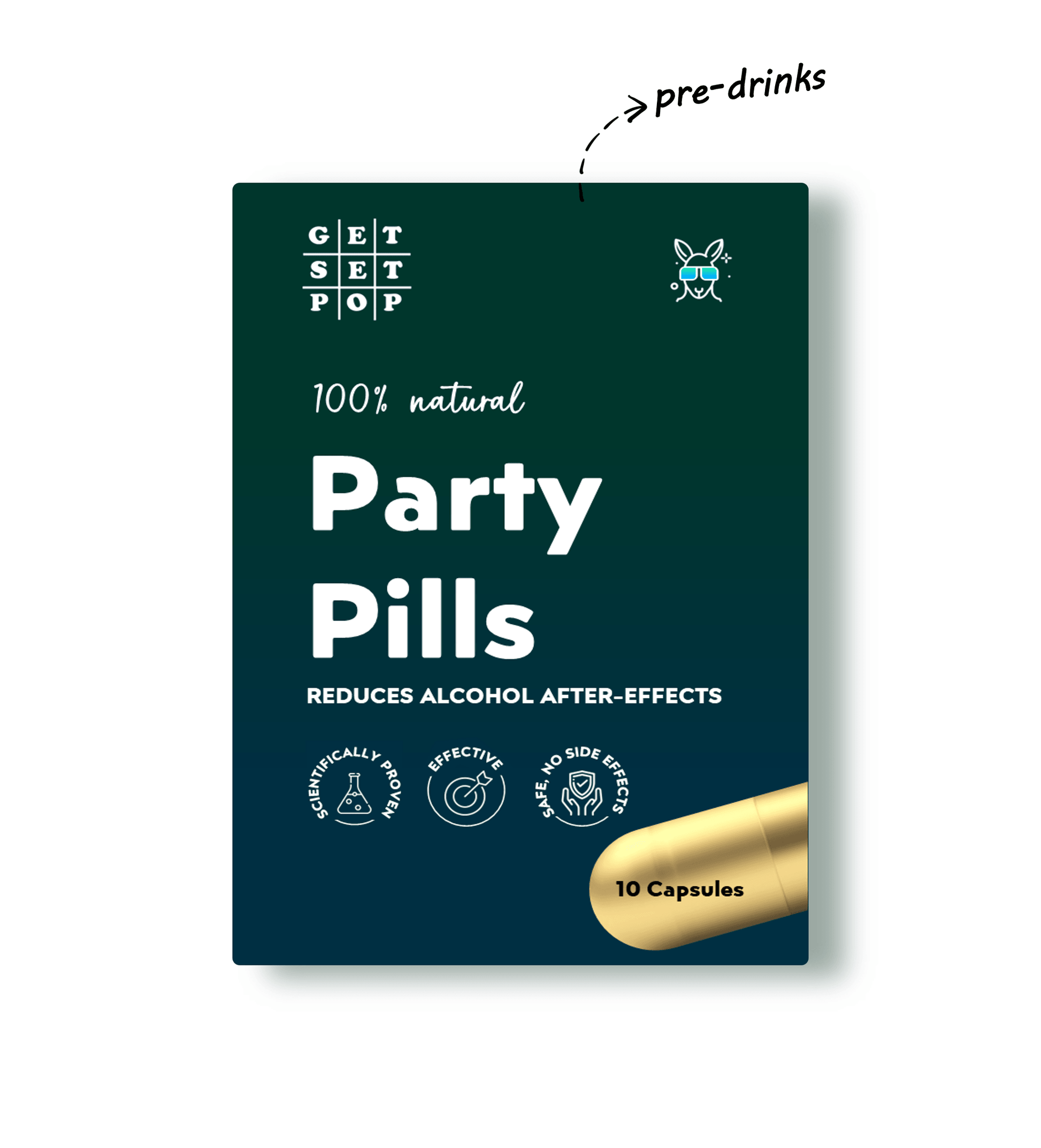 GetSetPop Party Pills (20 pills) - GetSetPop